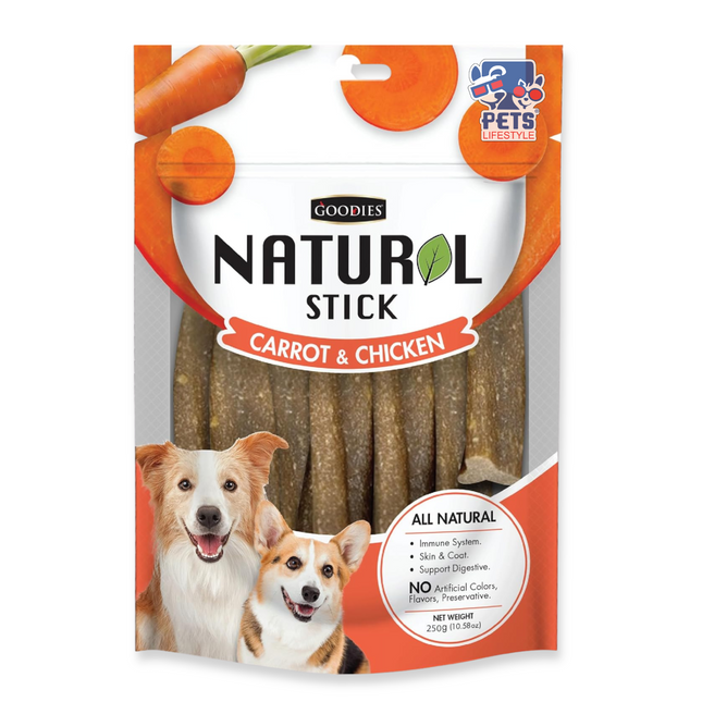 Goodies Natural Stick Carrot & Chicken – 250g