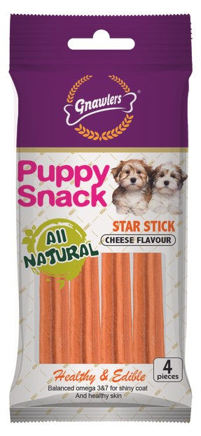 Gnawlers Star Stick Cheese Dog Treat-80g