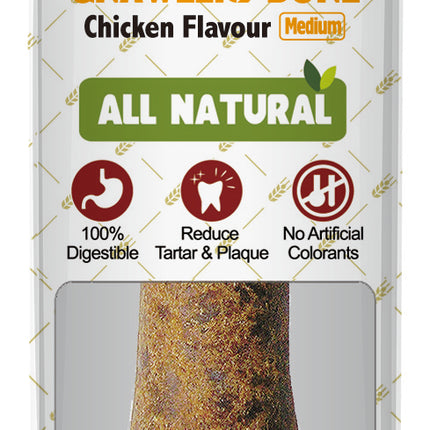 Gnawlers Chicken Bone 95gm (5inches)