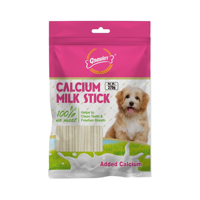 Gnawlers Calcium Milk Stick Dog Treat