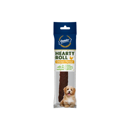 Gnawlers Hearty Roll Dog Treat - Chicken Flavour - 9 inch