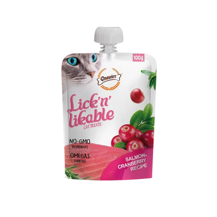 Gnawlers Lick n Lickables ( Salmon & Cranberry ) Recipe - 100g