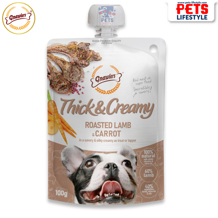 Gnawlers Thick & Creamy Dog Treats Collection – 100g Pouches Lickable