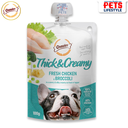 Gnawlers Thick & Creamy Dog Treats Collection – 100g Pouches Lickable