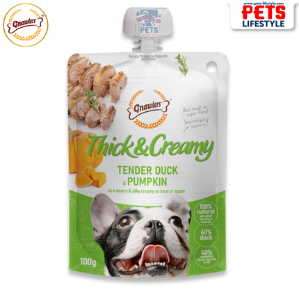 Gnawlers Thick & Creamy Dog Treats Collection – 100g Pouches Lickable