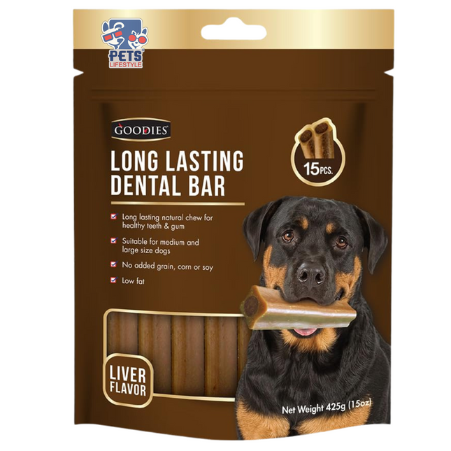 Goodies Long Lasting Dental Bar – Liver Flavor (425g, 15 pcs)