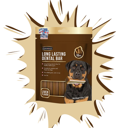Goodies Long Lasting Dental Bar – Liver Flavor (425g, 15 pcs)