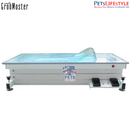 Groo Master N-142 Electric Grooming Table – Illuminated Glass-Top Foot-Lift Table for Precision Grooming