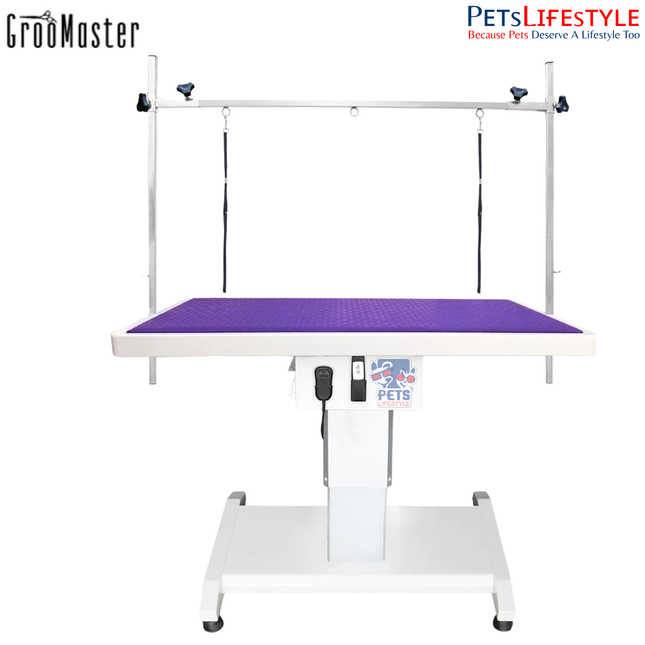 Groo Master N-150A Electric Grooming Table – Central Lift, Remote Control, Heavy-Duty Wide Frame