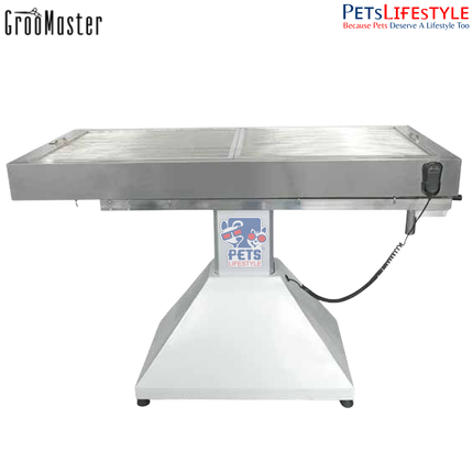 Groo Master H-120 Stainless Steel Surgical Table – Inclinable Vet Operation Table with Hand-Lift System