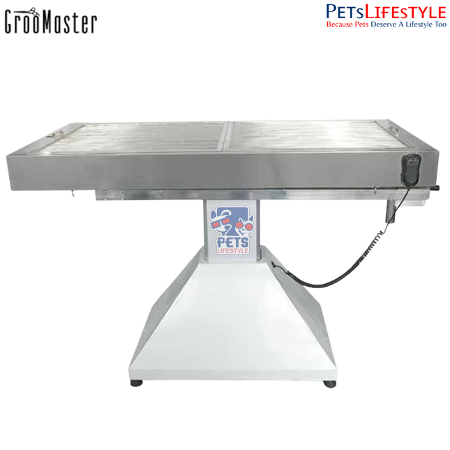 Groo Master H-120 Stainless Steel Surgical Table – Inclinable Vet Operation Table with Hand-Lift System