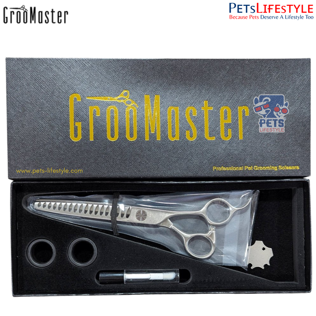 Groo Master 7" Chunker Shears – Japanese 440C Steel Professional Texturizing Scissors