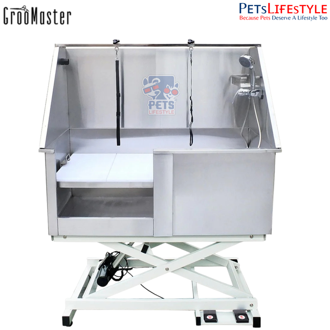 Groo Master H-107 Stainless Steel Electric Lifting Tub – Leak-Proof Sliding Door Bath Tub