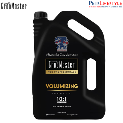 GrooMaster Volumizing Shampoo – 5L | Professional 10:1 Volume-Boosting Formula