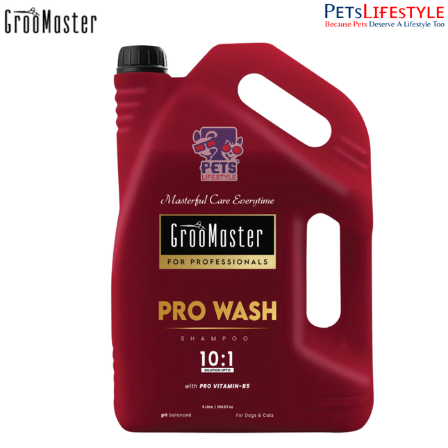 GrooMaster Pro Wash Shampoo – 5L All-in-One 10:1 Professional Grooming Formula