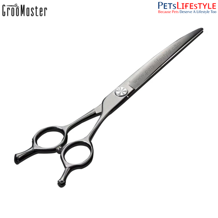 Groo Master 8" Curved Shears – Japanese 440C Steel Sculpting Grooming Scissors