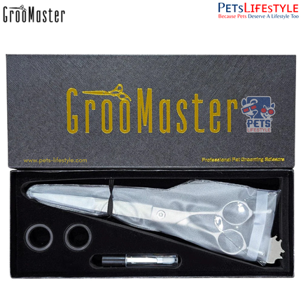 Groo Master 8" Curved Shears – Japanese 440C Steel Sculpting Grooming Scissors