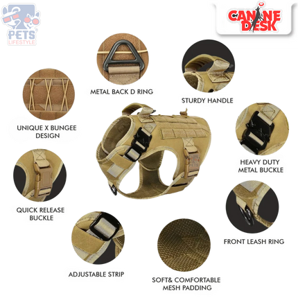 Tactical Dog Harness – Heavy Duty No-Pull Vest with Handle