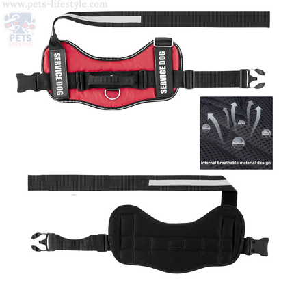 Canine Desk (Service Dog) Harness, Easy Control Chest Body Belt for Dogs
