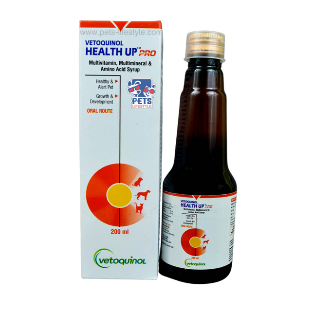 Vetoquinol Health Up Pro Multivitamin, Multimineral & Amino Acid Syrup 200ml