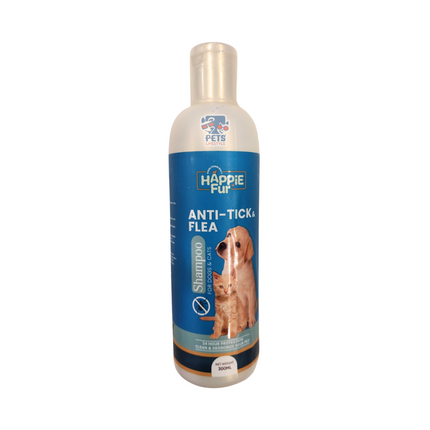 Happie Fur Anti Tick & Flea Natural Pet Shampoo for Dogs & Cats