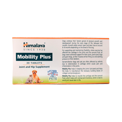 Himalaya Mobility Plus Joint and Hip Supplement for Dogs and Cats, 30 tabs