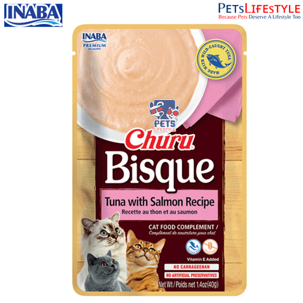 Inaba Churu Bisque Tuna with Salmon Cat Treat – 40g