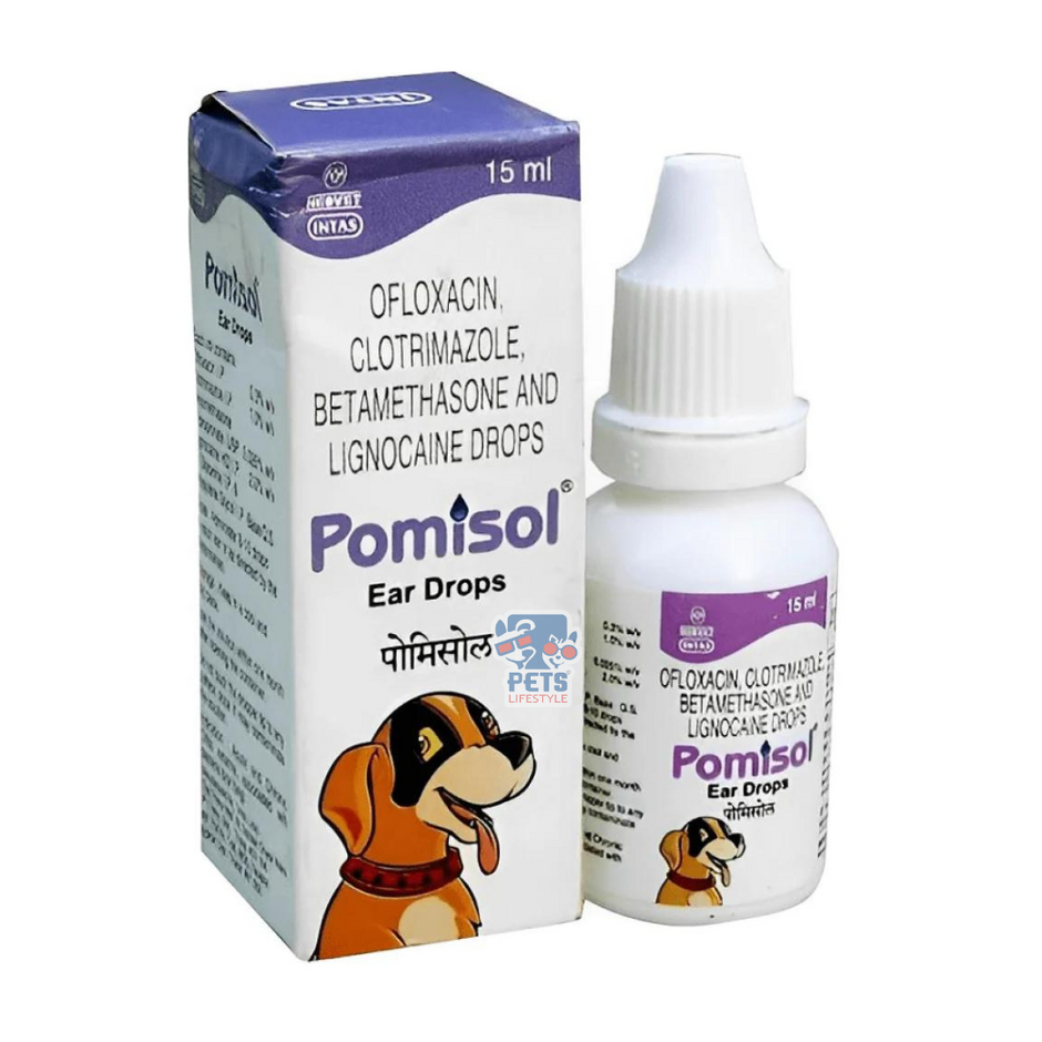 Neoclear Ear Pomisol Ear Drops for Dogs & Cats | Ear Infection Treatment | Ofloxacin ...