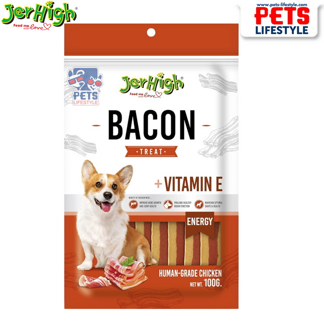 JerHigh Bacon Dog Treats - 100 g