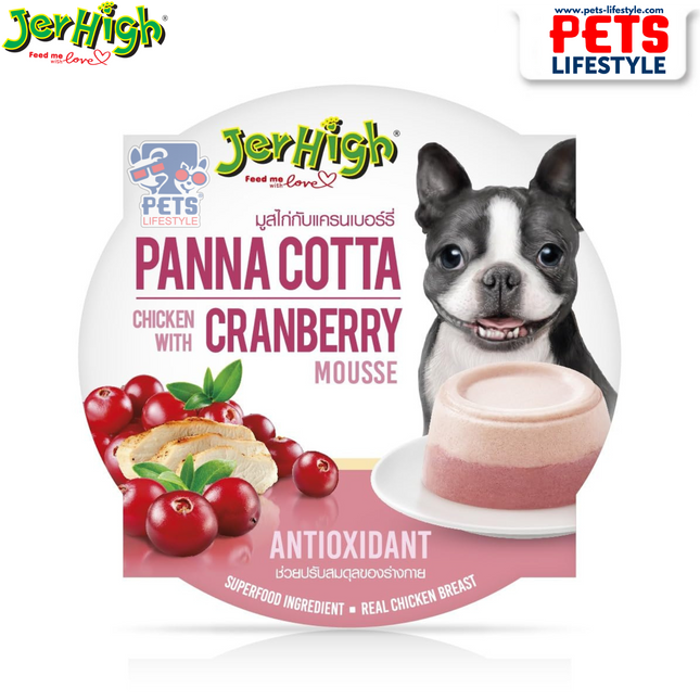 JerHigh Panna Cotta – Chicken with Cranberry Mousse (70g)