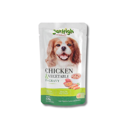 JerHigh Chicken & Vegetable in Gravy Wet Dog Food - 120 g