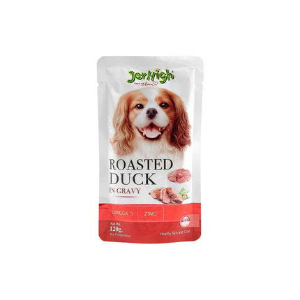 JerHigh Roasted Duck in Gravy Wet Dog Food - 120 g