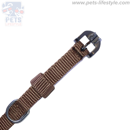 Kennel Nylon Dog Collar – Durable, Adjustable & Comfortable (Brown)