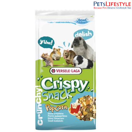 Versele Laga Crispy Popcorn Small Animal Snack 650g – Tasty Treat for Rabbits & Rodents