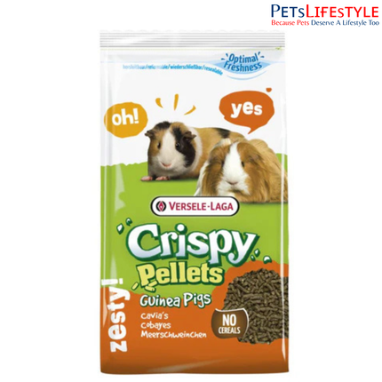 Versele Laga Crispy Pellets Guinea Pig Food 2kg – Grain-Free Fibre-Rich Guinea Pig Diet