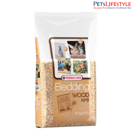Versele-Laga No.6 Beech Wood Bedding 20L / 5kg – Natural Hygienic Bedding for Birds & Small Animals
