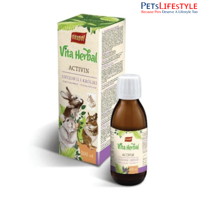 Vitapol Vita Herbal Activin Supplement for Rabbits & Rodents 100ml