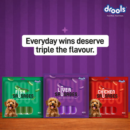 Drools Liver Sausages Dog Treat 450g