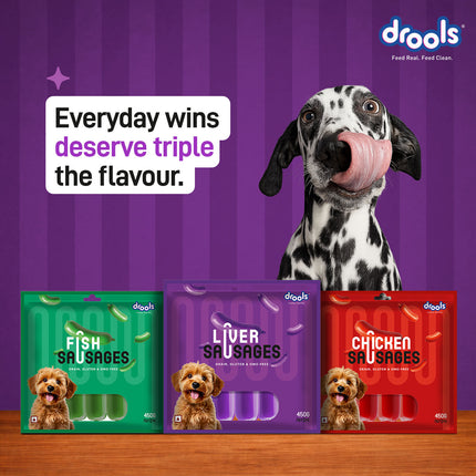 Drools Liver Sausages Dog Treat 450g