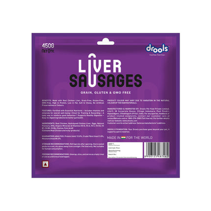 Drools Liver Sausages Dog Treat 450g