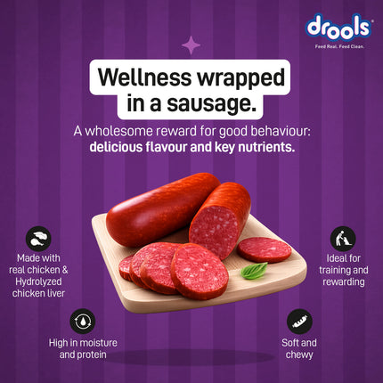 Drools Liver Sausages Dog Treat 450g