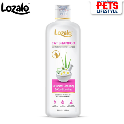 Lozalo Cat Shampoo Gentle Botanical Cleanser & Conditioner for Cats