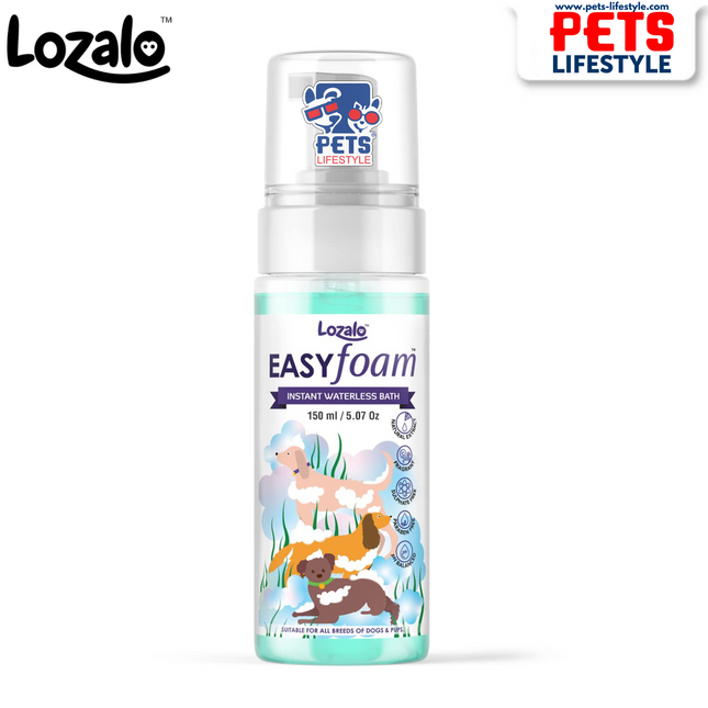 Lozalo EASY foam  Waterless Shampoo for Dogs & Cats (150 ml)