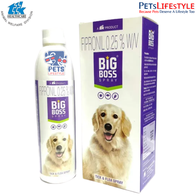 TTK Big Boss Fipronil Spray Tick & Flea Control for Dogs and Cats (100 ml)