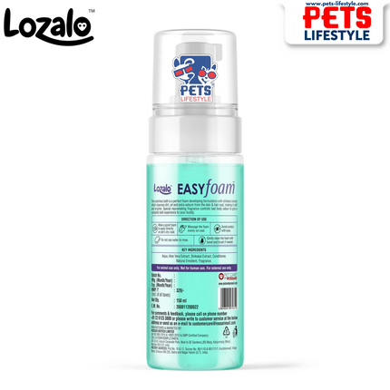 Lozalo EASY foam  Waterless Shampoo for Dogs & Cats (150 ml)