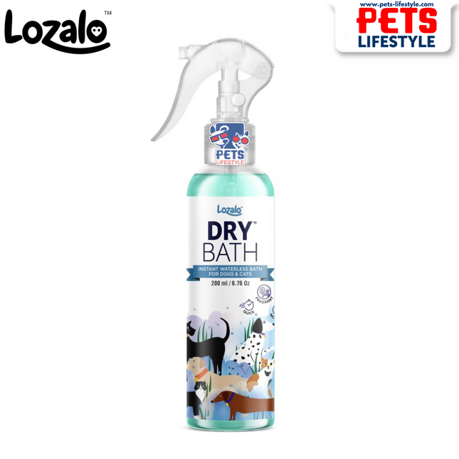 Lozalo DRY BATH Instant Waterless Shampoo for Dogs & Cats (200 ml)