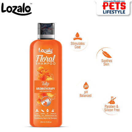 Lozalo Floral Tulip Conditioning Shampoo for Dogs & Cats