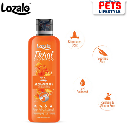 Lozalo Floral Tulip Conditioning Shampoo for Dogs & Cats