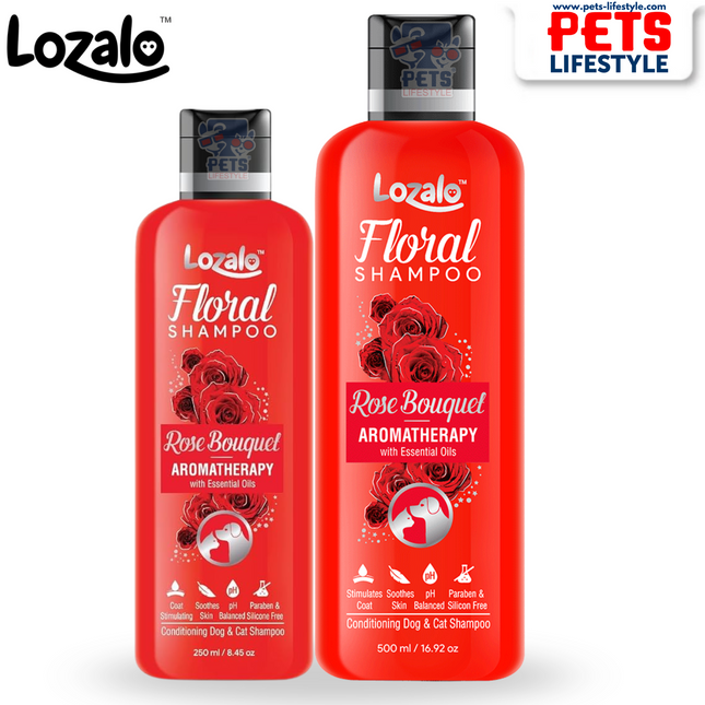 Lozalo Floral Rose Bouquet Conditioning Shampoo for Dogs & Cats