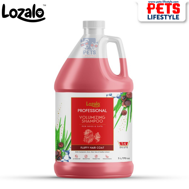 Lozalo Professional Volumizing Shampoo 5L Fluffy Hair Coat for Dogs & Cats